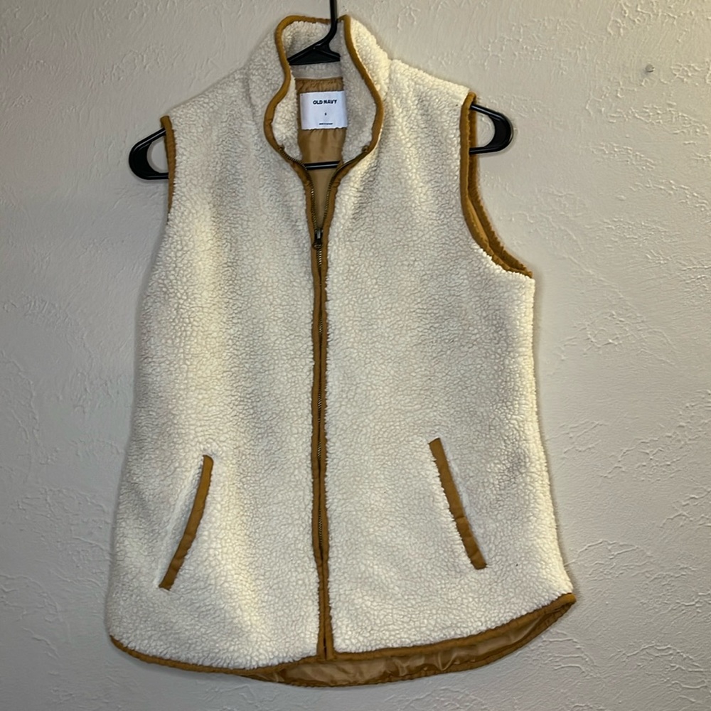 S Cream Sherpa Vest